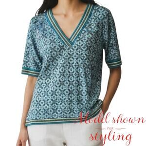 Max Studio Geometric Print Top Size S